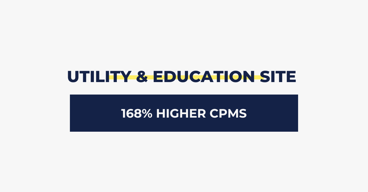 How a Major Utility & Education Website Achieved 168% Higher CPMs Through Traffic Optimization